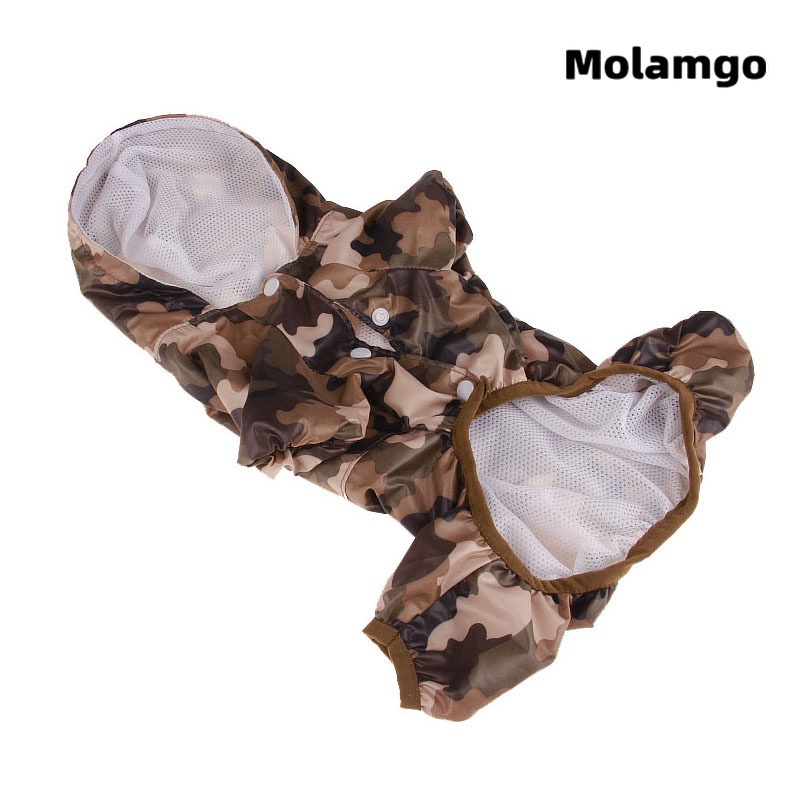 Áo Mưa Trong Suốt Chống Thấm Nước Có Mũ Trùm Thiết Kế Chắn Gió Tiện Dụng Cho Thú Cưng