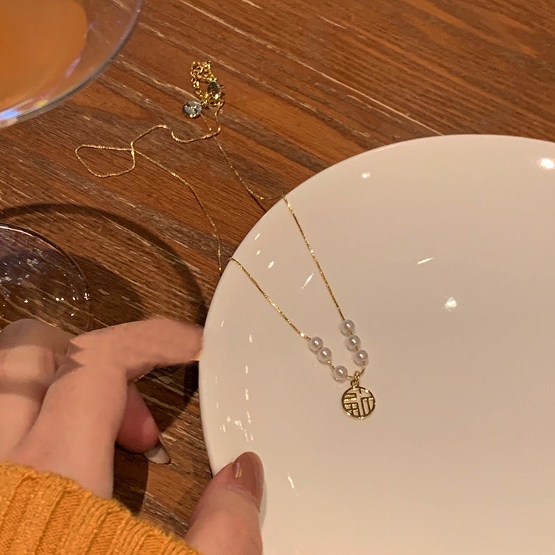 ✨✨Vòng cổ/ Vòng tay đính hạt ngọc trai mang đến may mắn phong cách cổ điển cho nữ