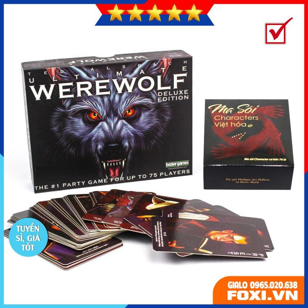 Combo 2 Bộ Bài Ma Sói Ultimate Deluxe 78 lá và Ma sói Characters Việt Hóa-Boardgame Cao Cấp