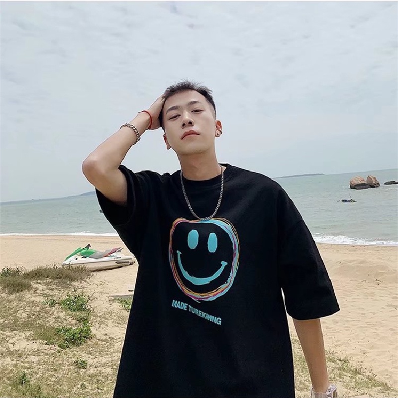 Áo Thun Mùa Hè Dáng Rộng In Chữ Phong Cách Hip Hop Hàn Quốc Có size Lớn M-8XL Cho Nam Giới