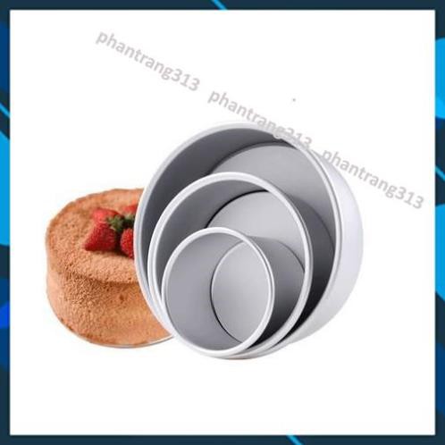 Khuôn tròn làm bánh đế rời/đế liền bằng nhôm đúc siêu cứng cáp, bền bỉ, chống gỉ size 16/18/20/22/24 cm - phantrang313