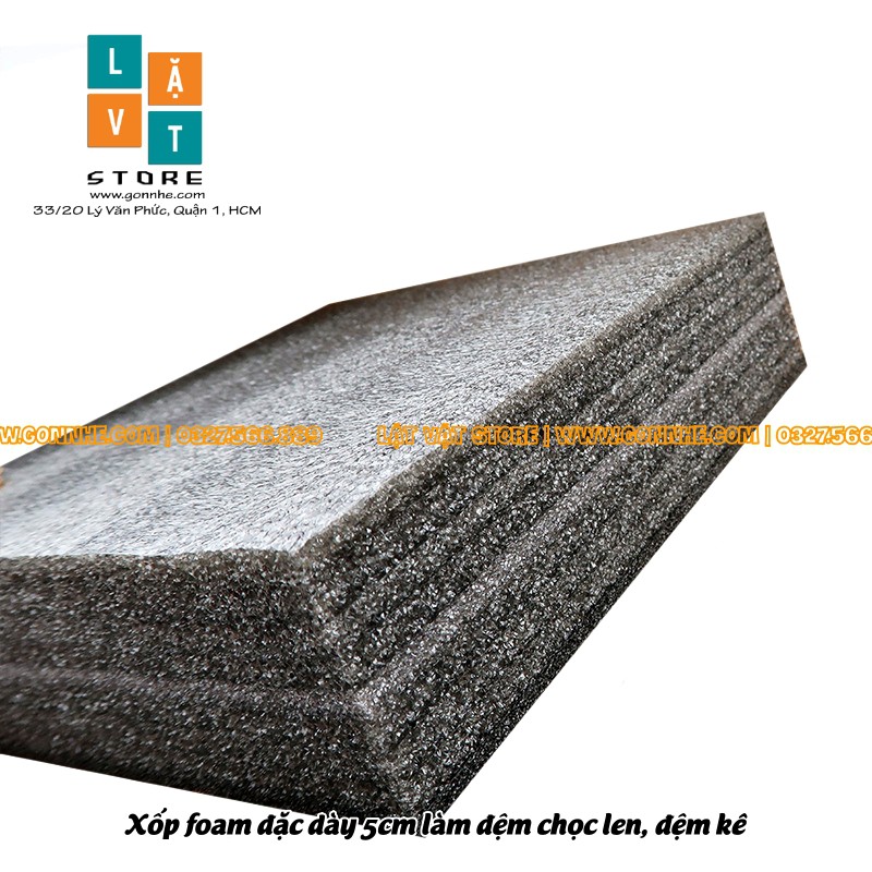 Miếng xốp foam đen đặc làm đệm chọc len, châm cứu, giữ kim - Có 2 kích thước