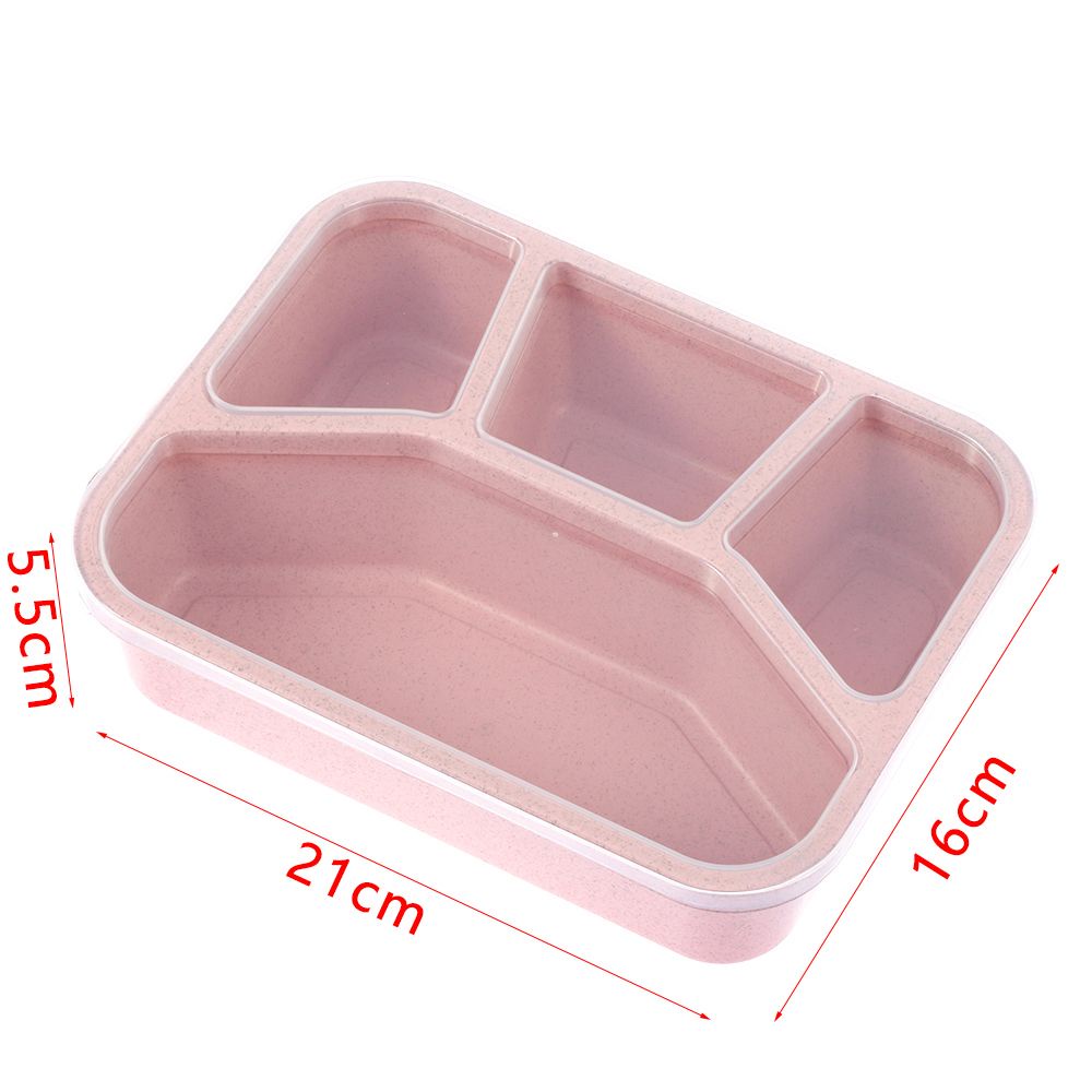 Hộp đựng cơm trưa bằng sợi rơm lúa mì bền bỉ nhiều màu sắc tiện dụng mang theo đi học/đi làm/du lịch