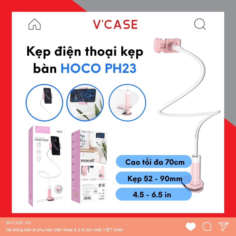 KẸP ĐUÔI KHỈ ĐIỆN THOẠI THÁO RỜI HOCO PH23/ BOROFONE BH23