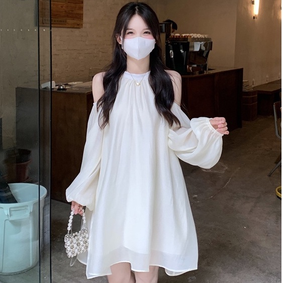 Đầm Thiết Kế Mới Dáng Rộng Hở Vai Cao Cấp Thời Trang Dành Cho Mùa Hè Thu [Khuyến mãi sản phẩm mới nhận phiếu mua hàng không ngưỡng 10K]