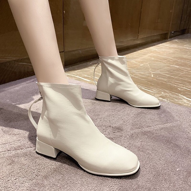 (ORDER) Bốt da mềm cổ lửng khoá sau BIG SIZE 35-43 | BigBuy360 - bigbuy360.vn