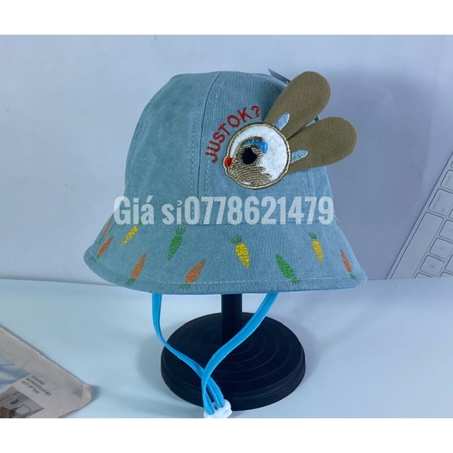 mũ bo nhung sơ sinh thỏ  3 tháng đến 1 tuổi - nón vải nhung mịm cực xinh
