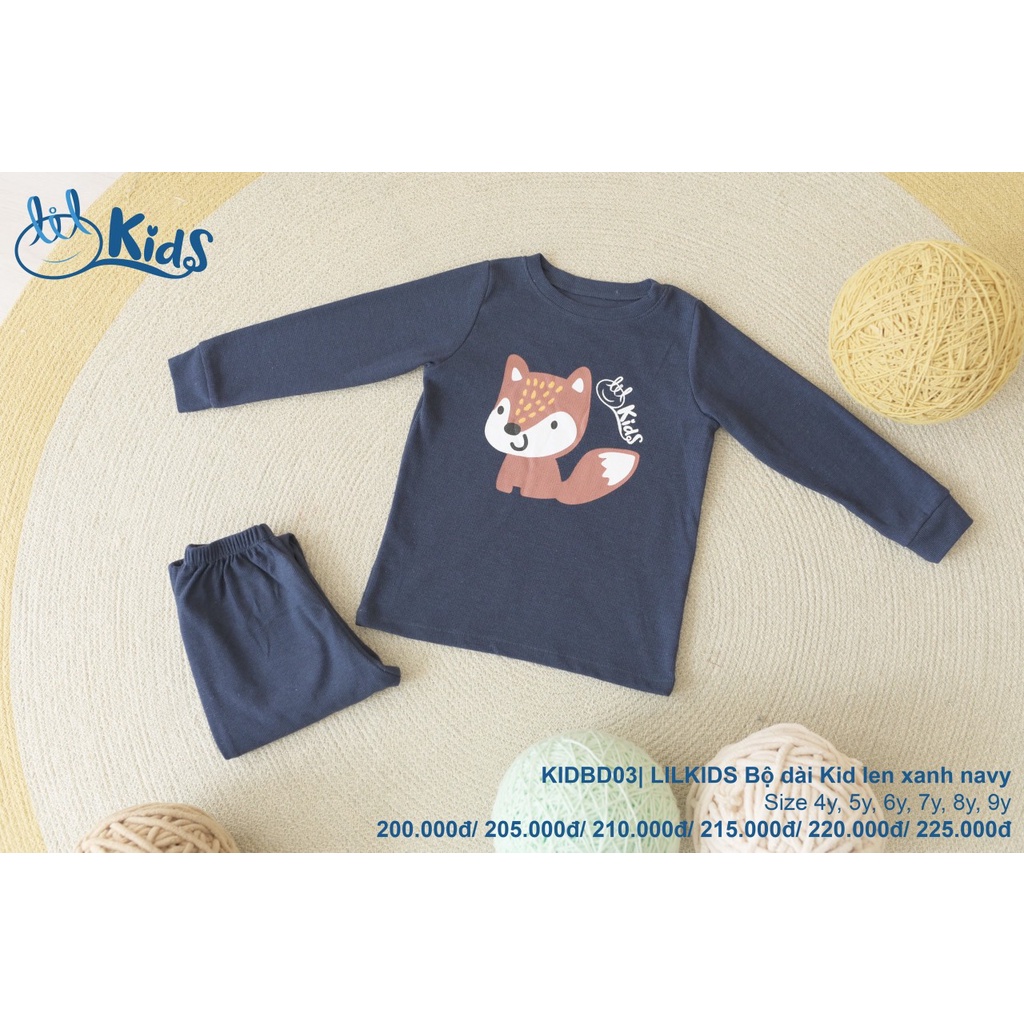 [CHÍNH HÃNG] Bộ dài tay kid nỉ lông thu đông trẻ em KIDBD03 Little Love