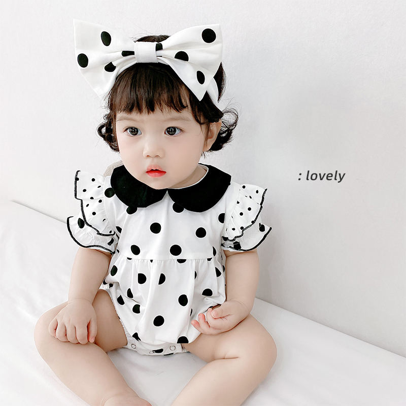 Set Áo Liền Quần + Băng Đô Nhiều Thiết Kế Tùy Chọn Cho Bé Gái