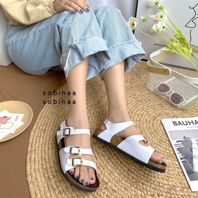 Sandal 2 quai khoá mảnh siêu xinh