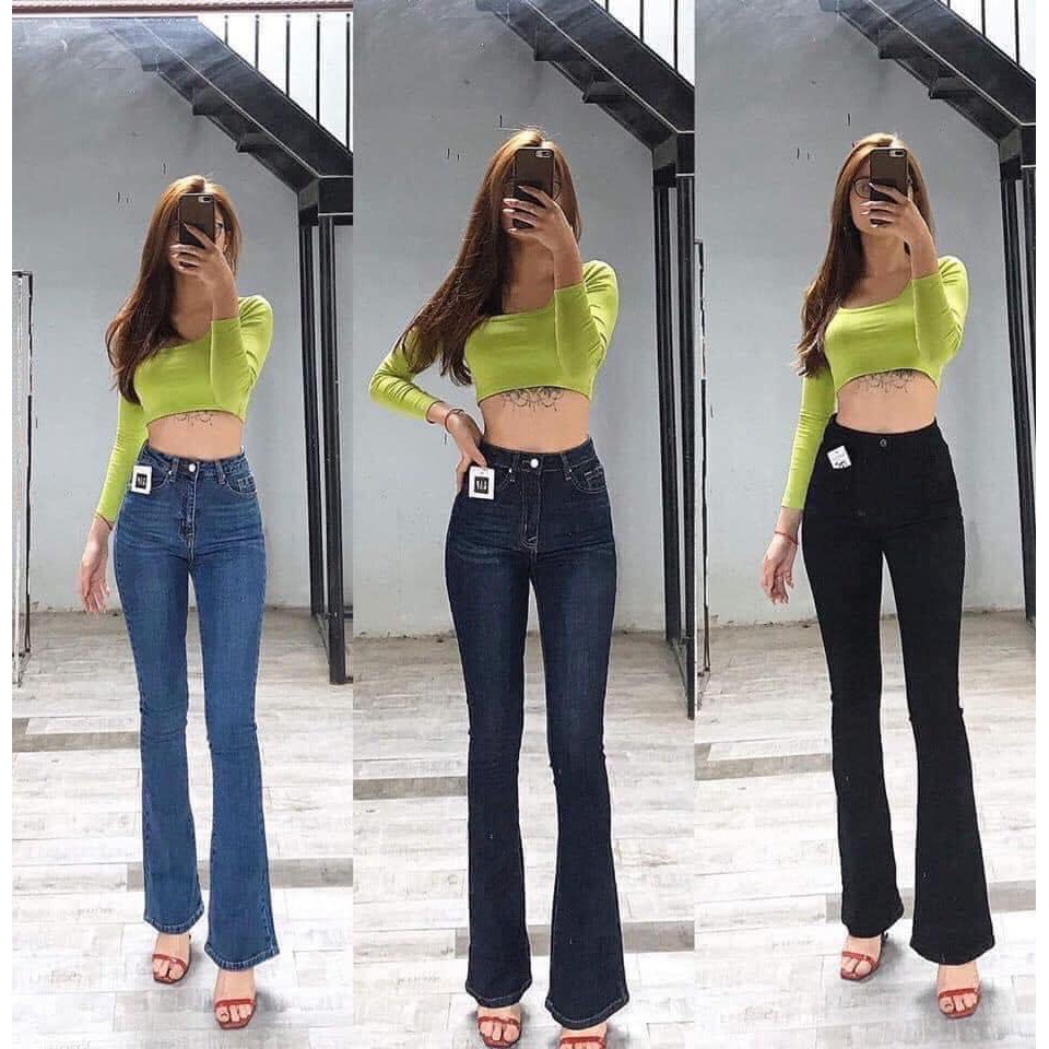 quần bò loe 3 màu