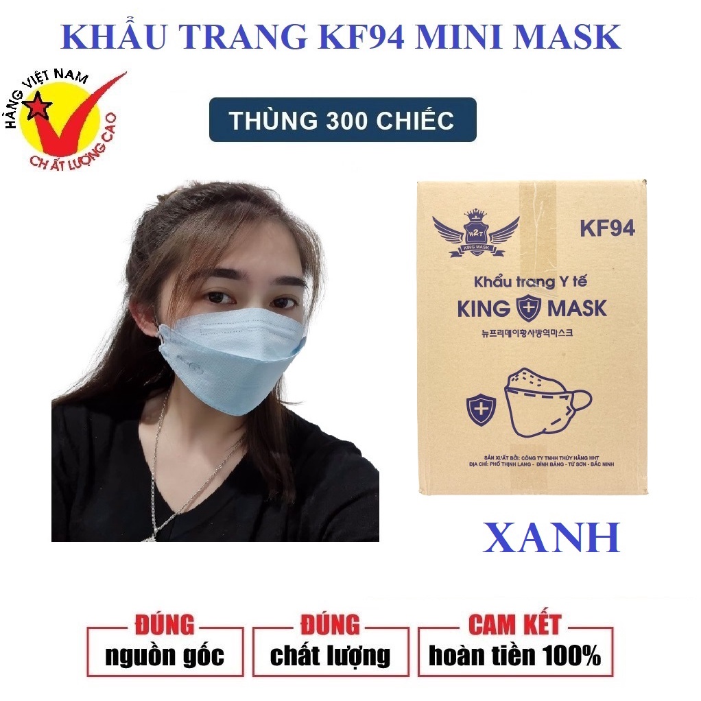 THÙNG 300 CHIẾC KHẨU TRANG KHÁNG KHUẨN 4D KING MASK KF94 TIÊU CHUẨN HÀN QUỐC