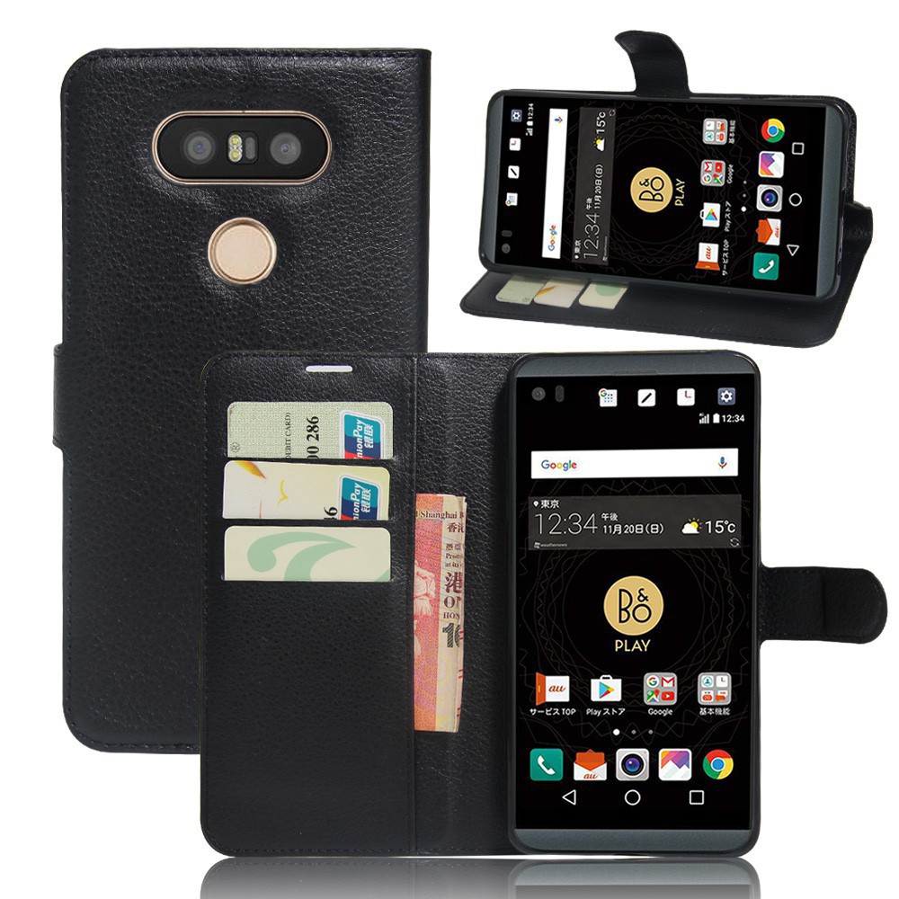 Bao da điện thoại có ngăn ví và giá đỡ tiện dụng cho LG V34
