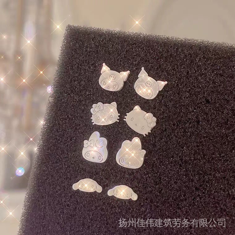 Khuyên Tai Bạc Sterling Họa Tiết Chó Cinnamon/Mèo Hello Kitty Dễ Thương Cho Bạn Gái Ngày 12 Tháng Tuổi