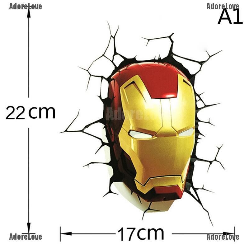 1 Miếng Dán Trang Trí Xe Hơi Hình Ironman / Spiderman 3d Sáng Tạo