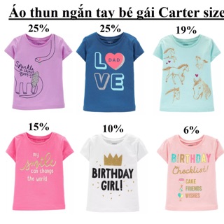 Freeship 99k TQ_Áo thun bé gái Carter’s xuất xịn