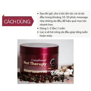 Ủ tóc ỚT, MÙ TẠT giúp mọc tóc giảm rụng HOT THERAPY Compliment 500ML
