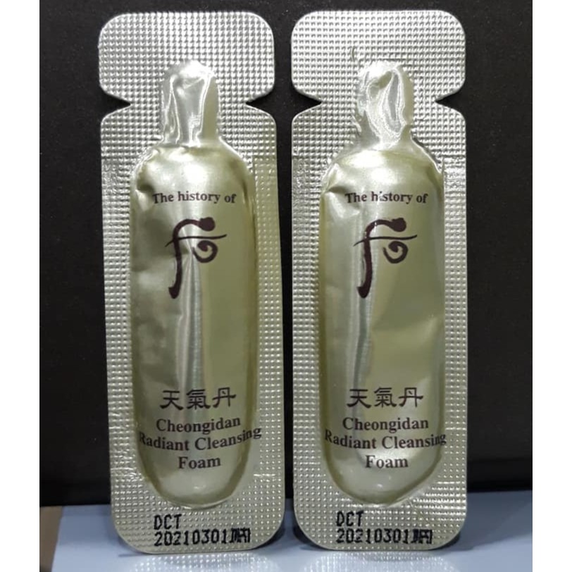 10 gói SỮA RỬA MẶT TÁI SINH WHOO CAO CẤP_Whoo Radiant Cleansing Foam 1ml