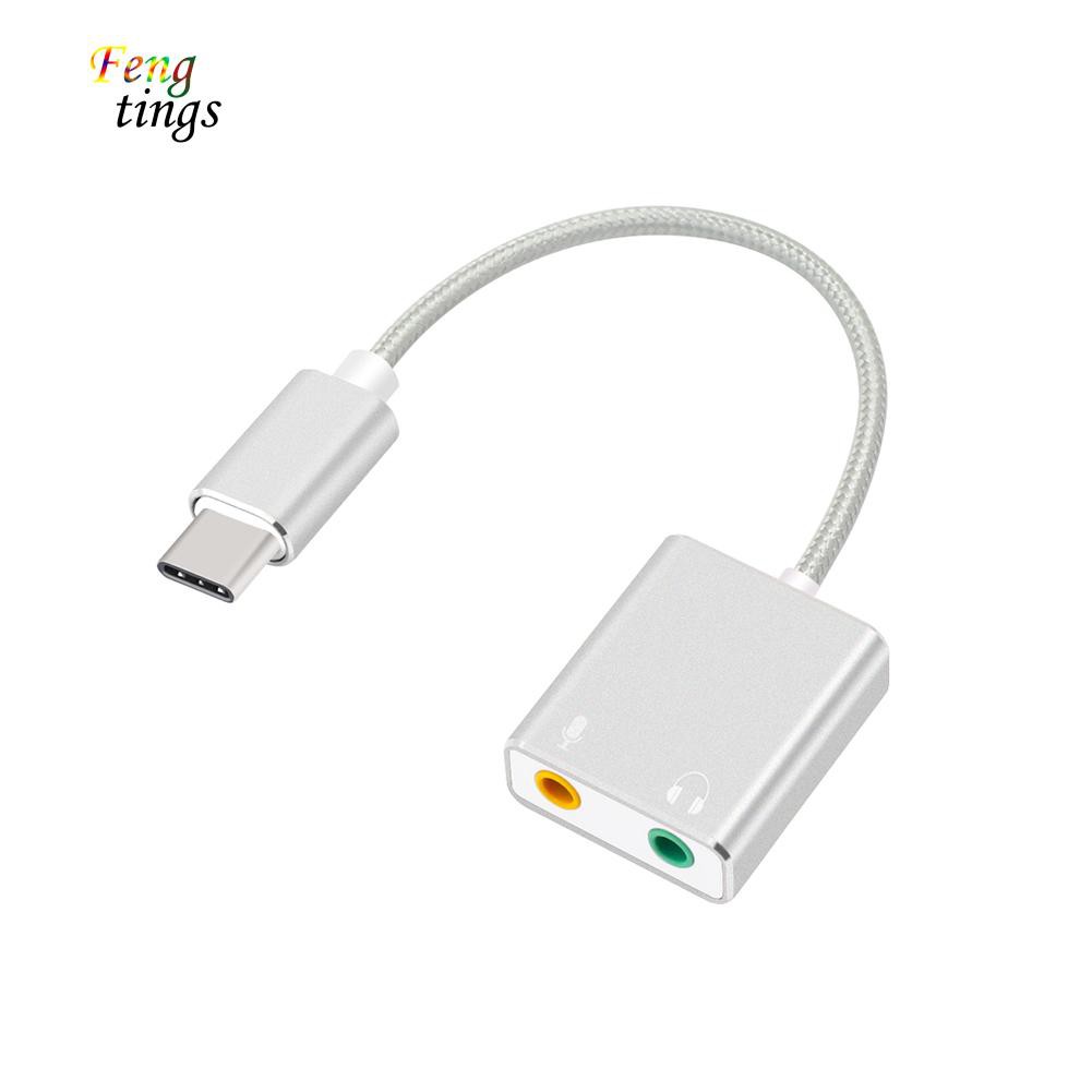 Phụ Kiện Chuyên Dụng Chất Lượng✿Thẻ Âm Thanh USB Loại C 7.1 Cho Macbook Pro Air 3.5mm