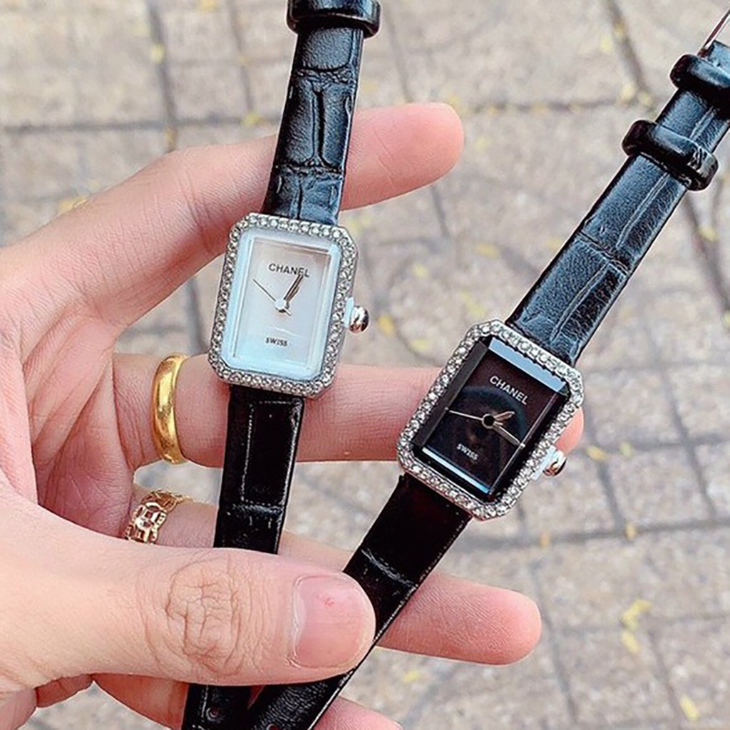 Đồng hồ nữ Chanel đeo tay cao cấp viền kim loại dây da, chống nước - bảo hành 12 tháng | BigBuy360 - bigbuy360.vn
