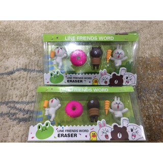 Set 4 cục tẩy Line friends