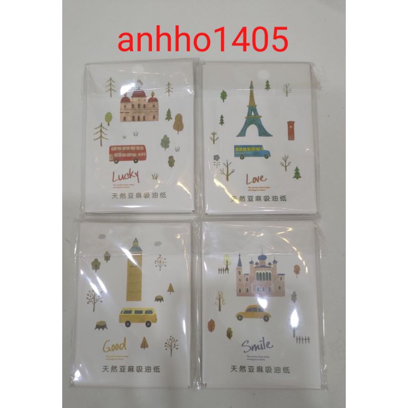 (Freeship Xtra TPHCM) (sẵn) (sỉ) Giấy thấm dầu gói 50 tờ nhiều mẫu mã dễ thương | BigBuy360 - bigbuy360.vn