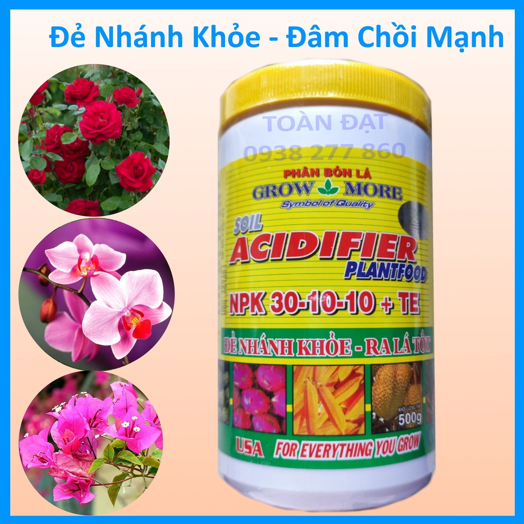 Phân Bón Growmore 30 10 10+TE (500g), Dinh dưỡng cho cây bung đọt nhanh, đậm tược mạnh