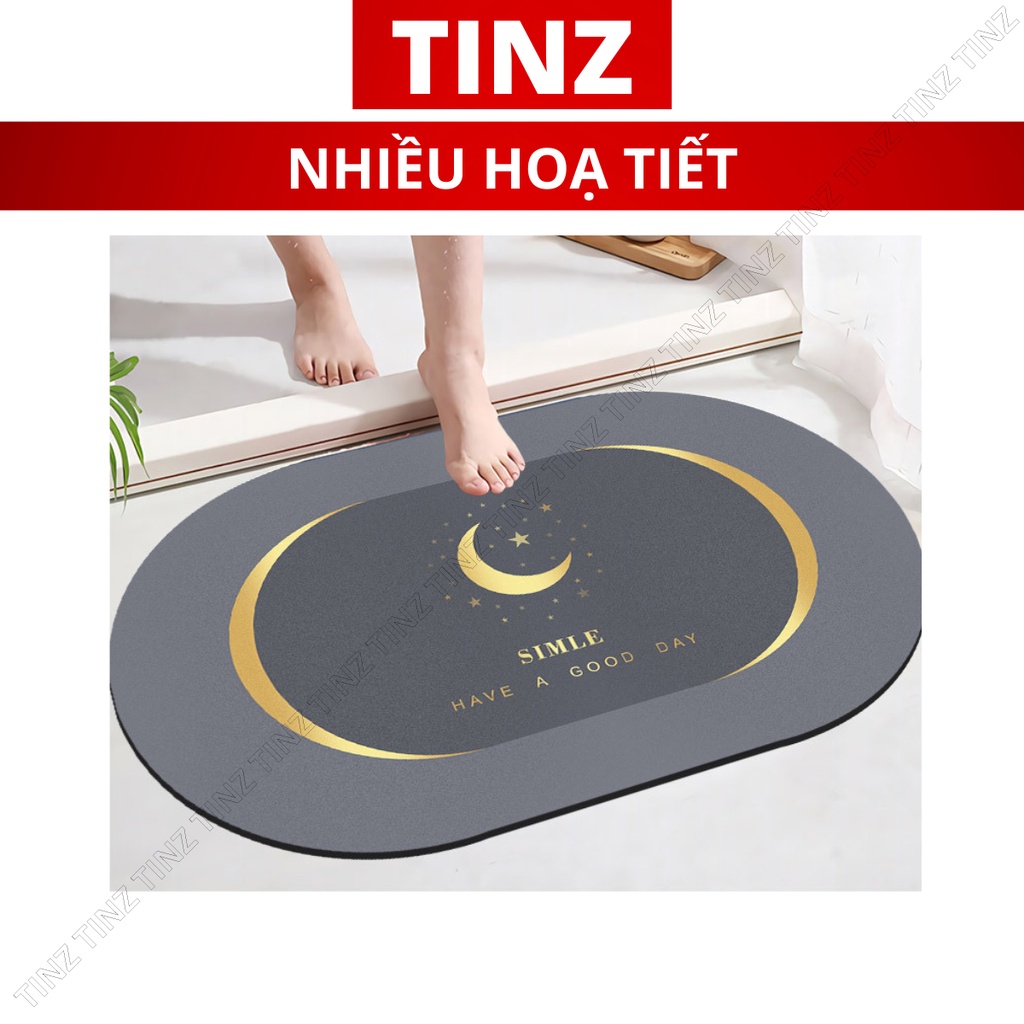 Thảm lau chân chùi chân silicon chống trượt thấm nước nhà bếp tắm phòng khách, giẻ lau chân TINZ|Mã Home