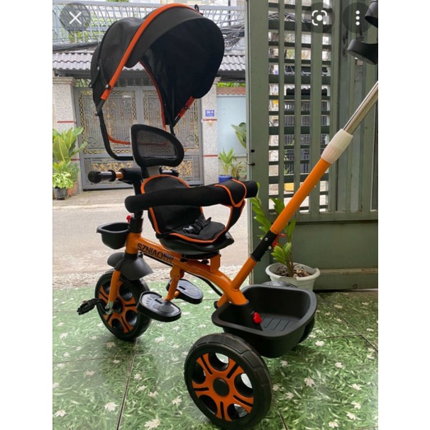 Xe đạp 3 bánh cán đẩy yên xoay chiều cao cấp vừa làm xe đẩy vừa làm xe đạp cho bé