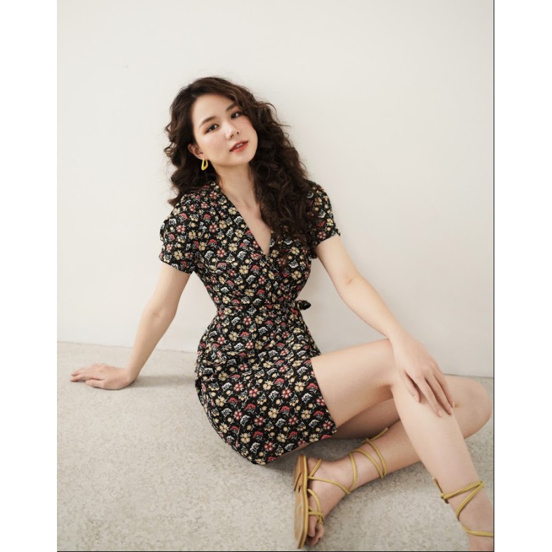 Jumpsuit cổ sam chéo sạn hoa cam 1JS1009 ADORE DRESS | BigBuy360 - bigbuy360.vn