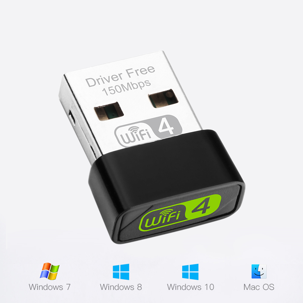 Bộ Chuyển Đổi Thẻ Mạng Wifi 150mbps 2.4ghz Cho Windows 10 / 8 / 7xp Máy Tính Wd-1513e Usb