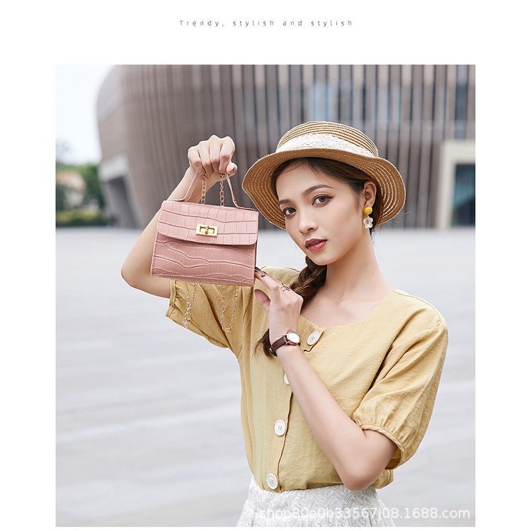 Túi Xách Nữ Đeo Chéo Thời Trang Họa Tiết Da Cá Sấu Kiểu Đơn Giản 2Ngân shop 2N003