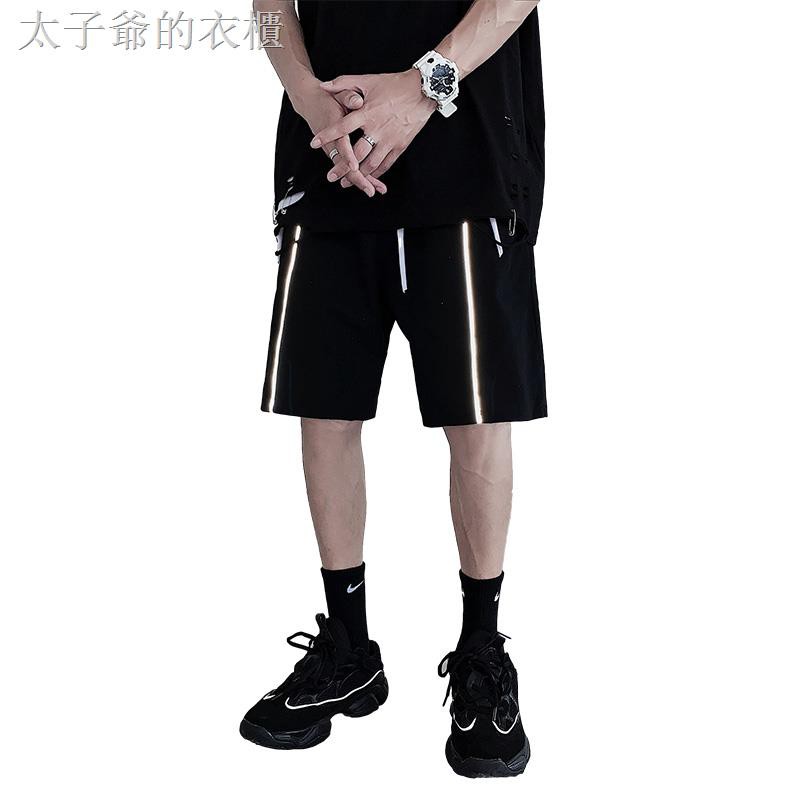 Quần short thể thao ống rộng màu phản quang phong cách hiphop cho nam | BigBuy360 - bigbuy360.vn