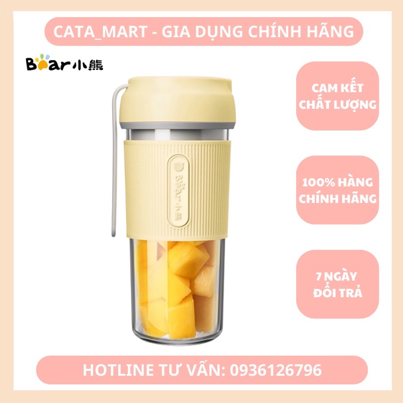 MÁY XAY SINH TỐ BEAR công suất 150W, lưỡi inox không gỉ, nhỏ gọn cầm tay