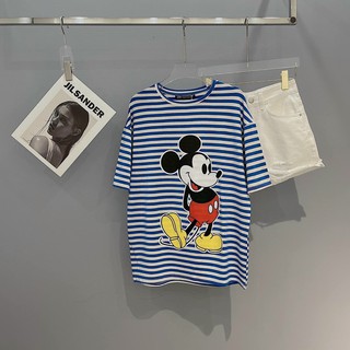 Áo mickey kẻ xanh thoáng mát mùa hè
