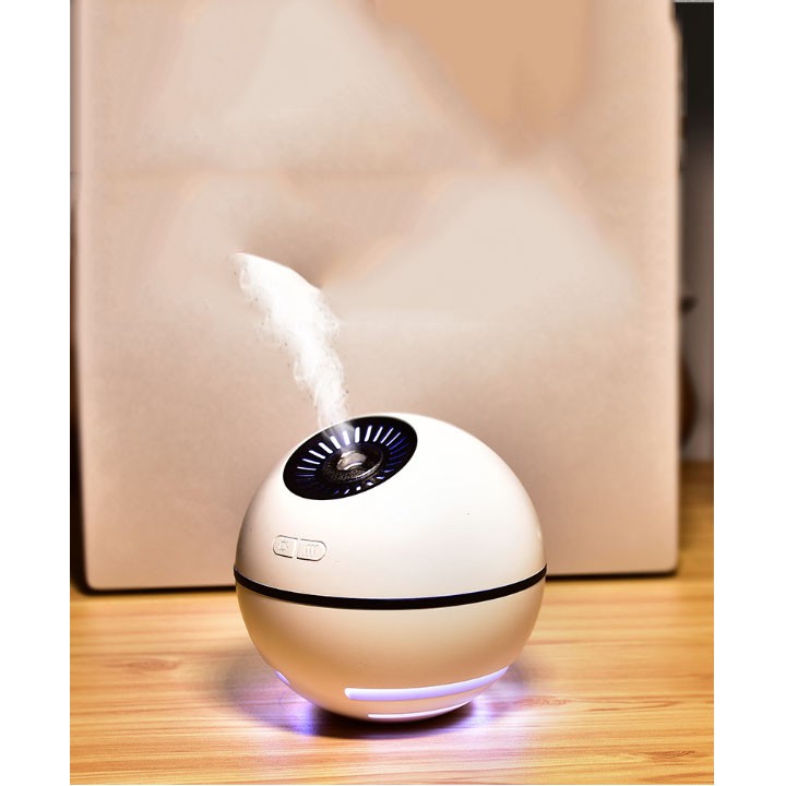 Máy phun sương tạo ẩm khuếch tán tinh dầu quả cầu Space Ball humidifier GXZ-J616 cao cấp tích hợp đèn, quạt mini