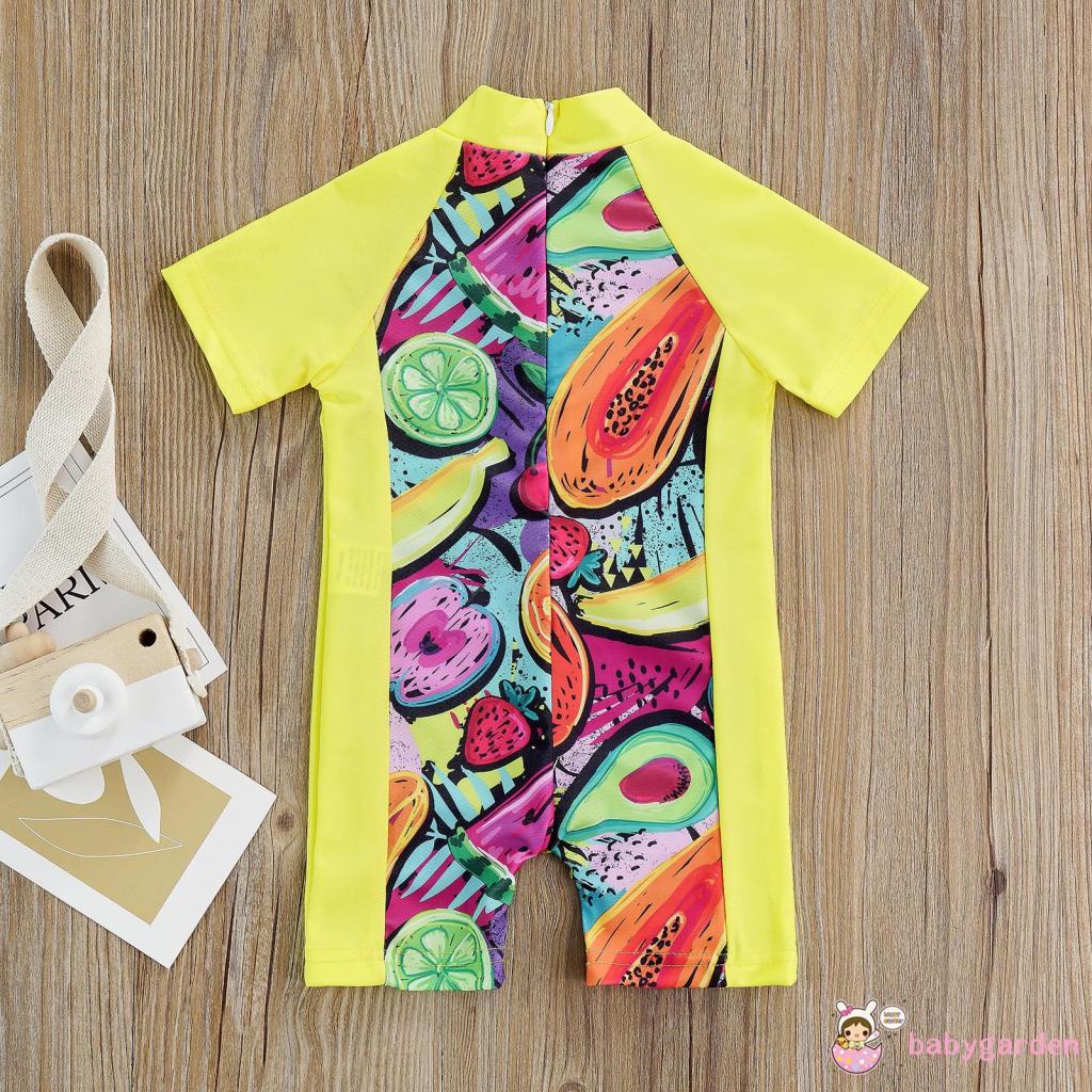 Bộ Đồ Bơi Liền Thân Tay Ngắn In Hình Trái Cây Dành Cho Bé 6 Tháng 5 Tuổi