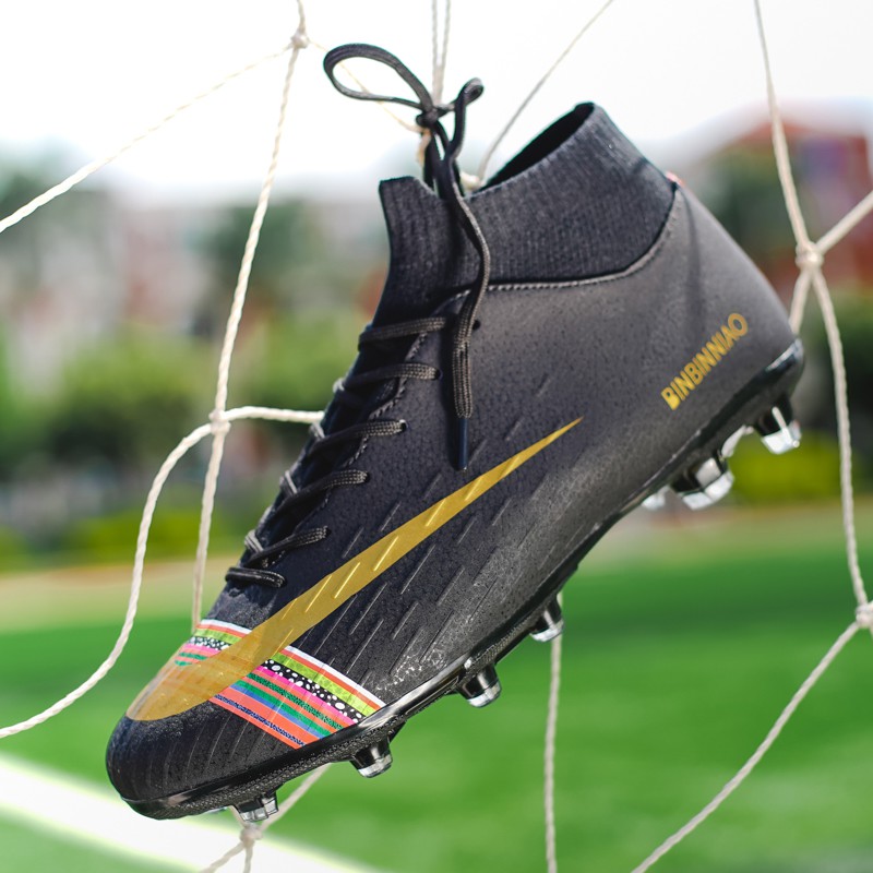 Giày đá bóng đinh cao thích hợp đá sân cỏ tự nhiên cỡ giày 35-45 FG Futsal