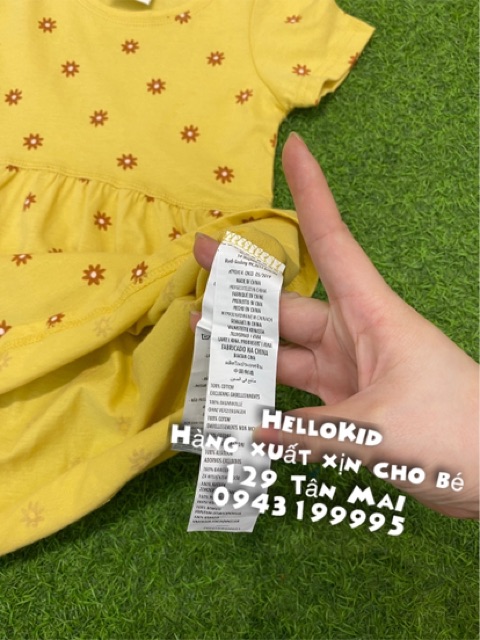 Váy cotton vàng hoa cúc