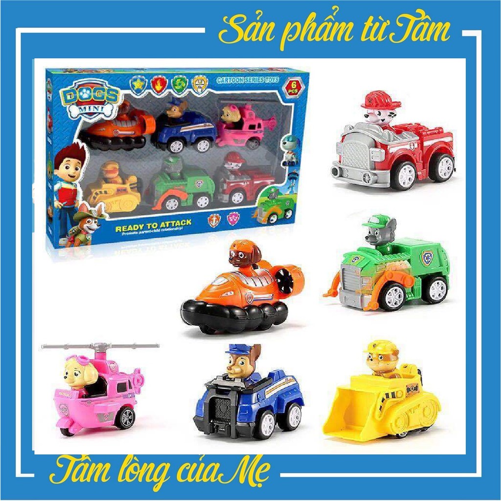 Hộp Mô Hình Đồ Chơi 6 Chú Chó Cứu Hộ POW PATROL