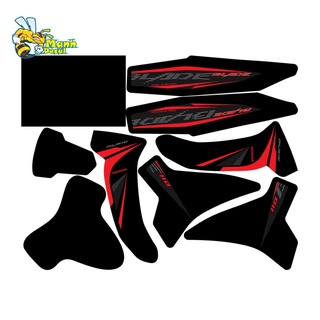 Tem trùm wave blade 110 đỏ đen