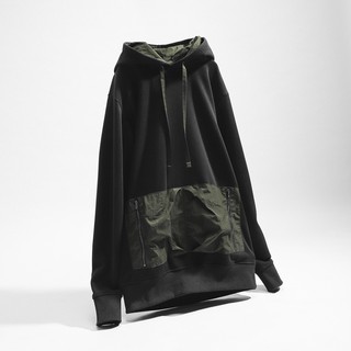 Áo Hoodies Nam Numbi Đen Mix Rêu Thời Trang, Chất Vải Nỉ Da Cá Co Giãn Nhẹ Dày Dặn, HD000870, SOMEHOW