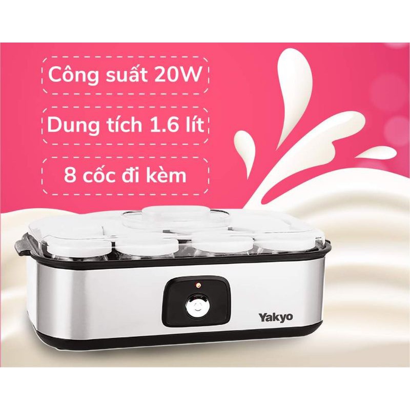 Máy làm sữa chua Yakyo Bảo Hành 12 tháng công suất 20W