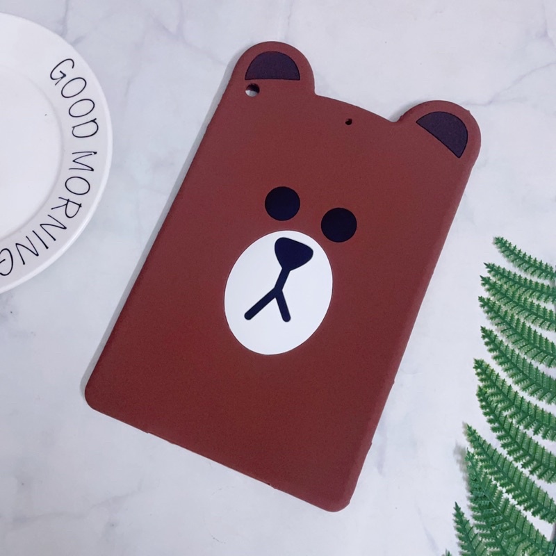 Vỏ Ốp iPad 5/Air 1 Silicon Dẻo Hoạt Hình Gấu Brown Mickey Stitch Dễ Thương