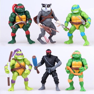 Mô Hình 06 Nhân Vật Trong Phim Anh Em Ninja Rùa - Cao 12cm Mẫu 01