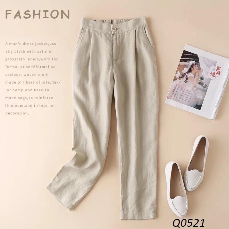 Quần baggy đũi khuy trước chun sau mịn mát