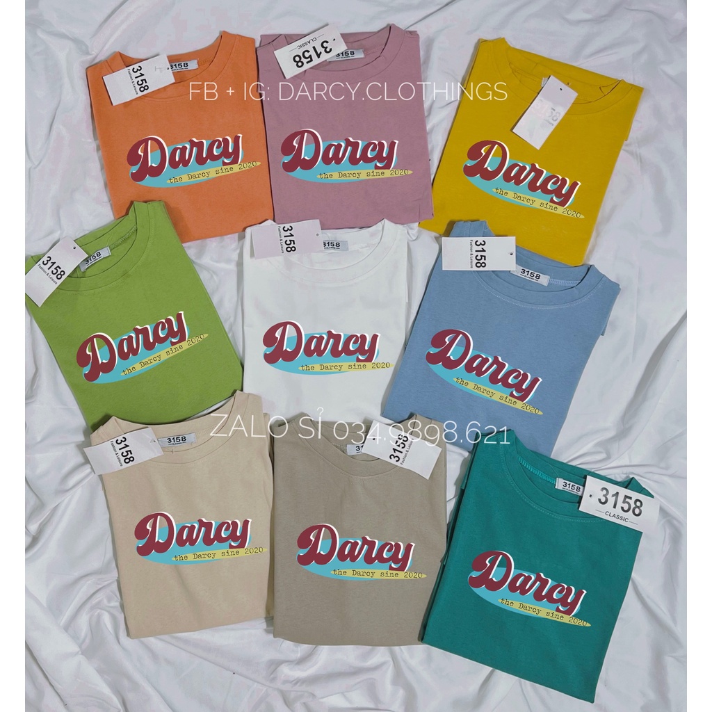 áo thun 3158 Darcy vintage  FREESHIP  áo thun cotton nam nữ