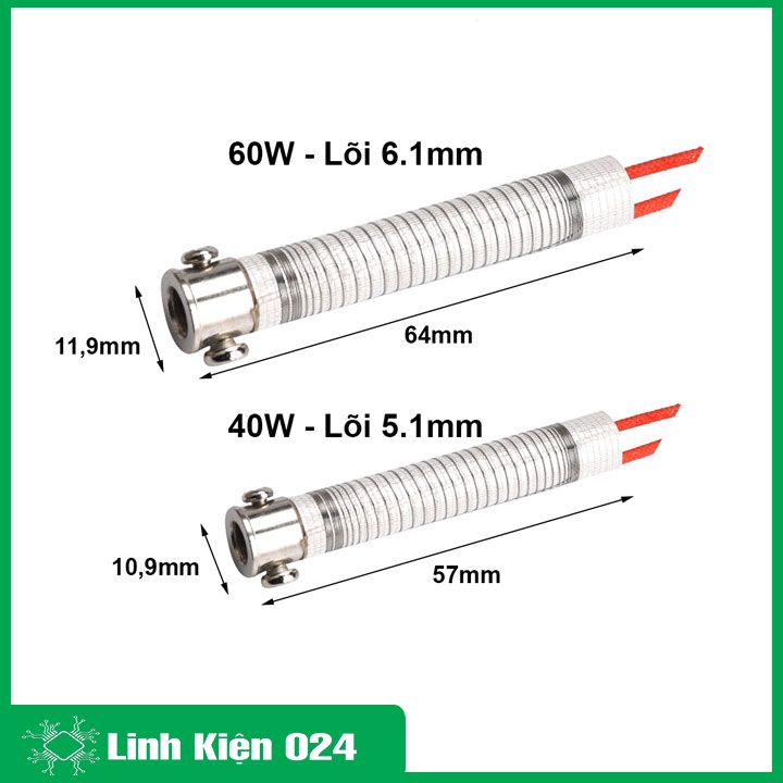 Lõi ra nhiệt sensor hàn 40W/60W thay thế ruột hàn hàng zin loại 1