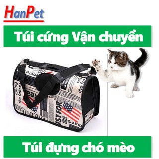 Hanpet-Túi Vận chuyển chó mèo hình cờ mỹ, Size S túi cứng / túi đựng chó mèo / balo đựng chó mèo balo mèo