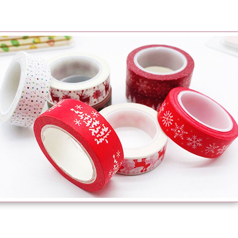 Cuộn băng keo Washi họa tiết giáng sinh dễ thương